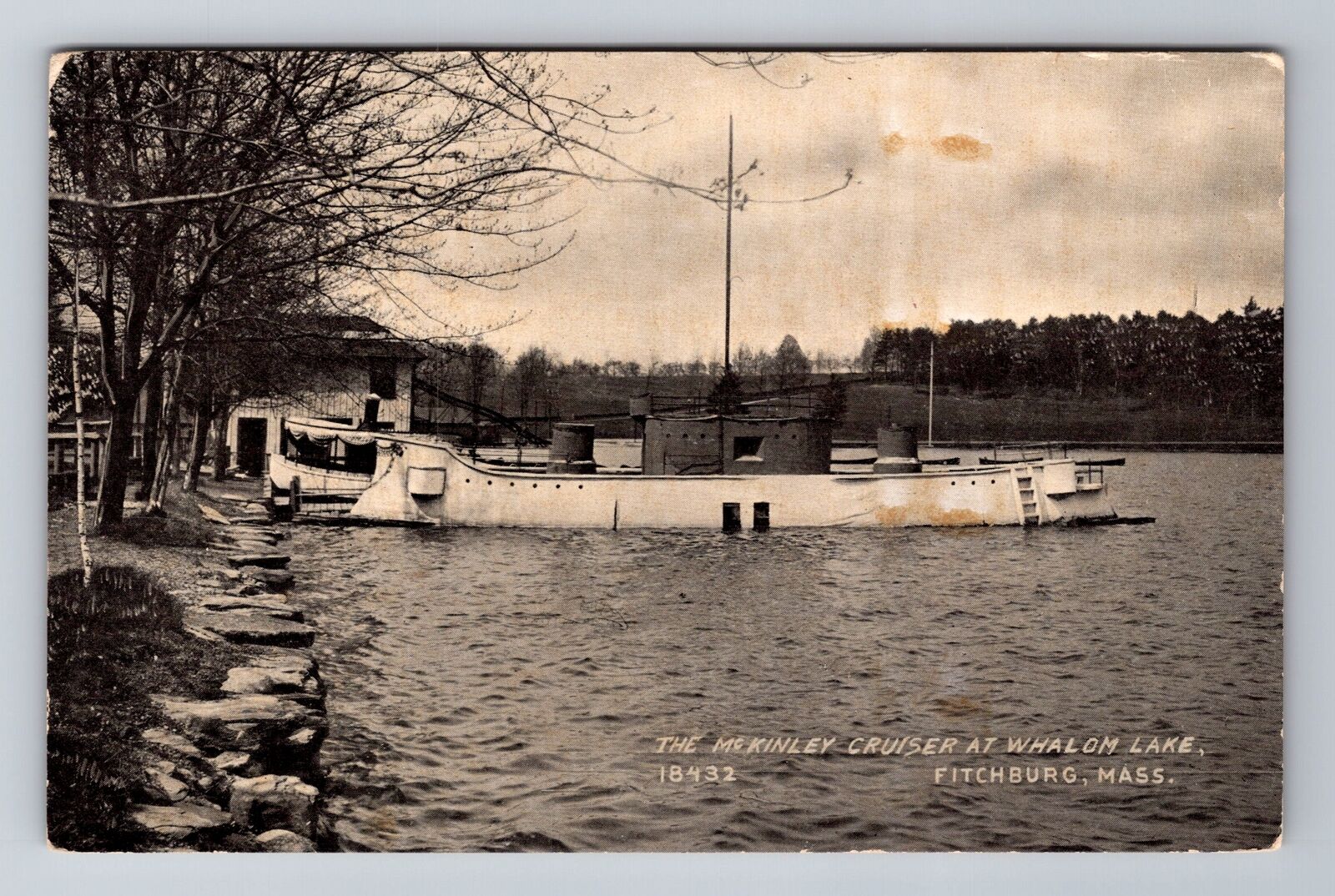 Fitchburg MA-Massachusetts, The McKinley Cruiser, Whalom Lake, Vintage Postcard