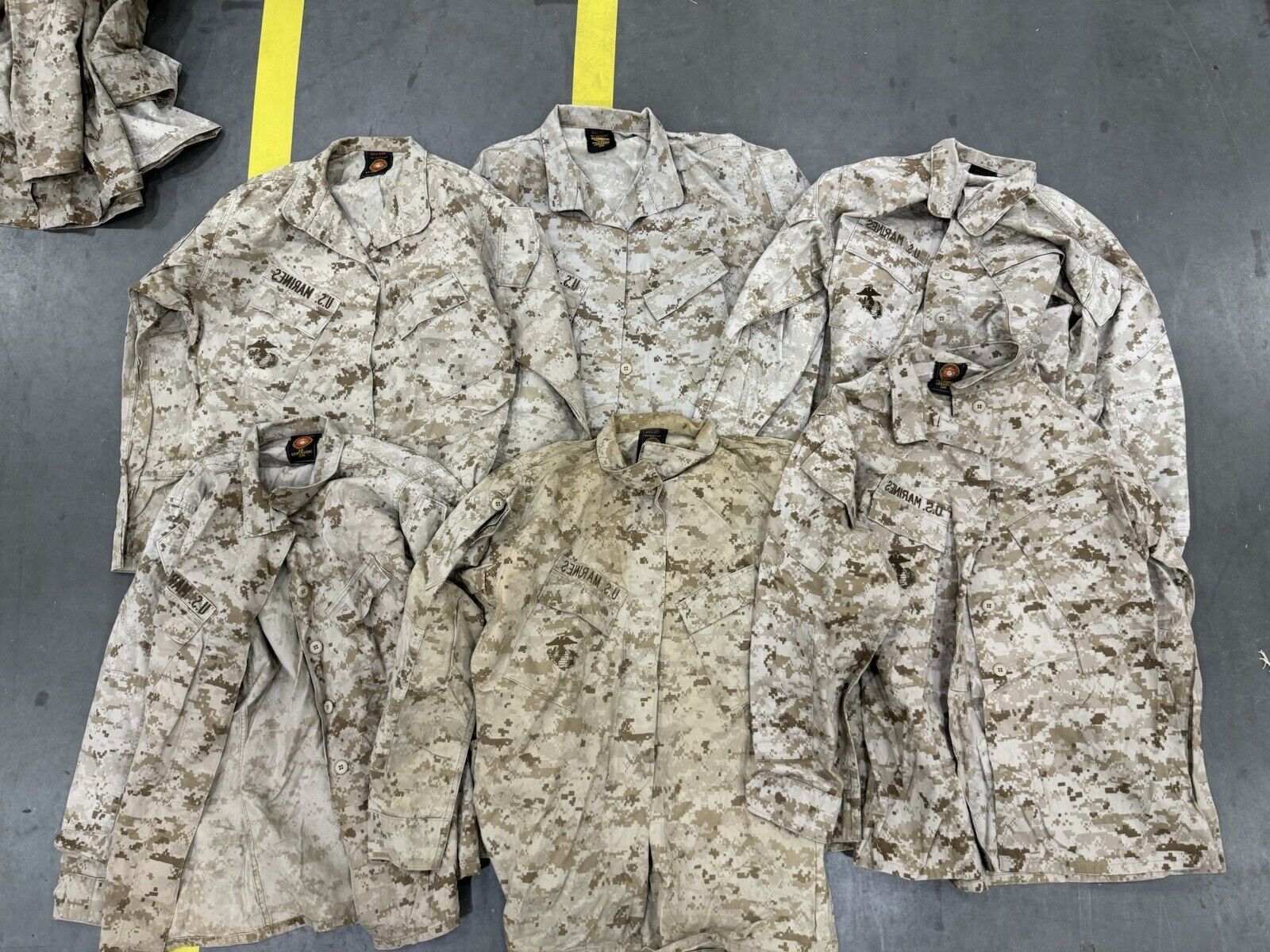 Lot Of 6* Marine Corps Desert MARPAT Digital Camouflage Blouse Medium Long