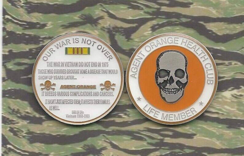 AGENT ORANGE CHALLENGE COIN...ARMY MARINES NAVY AIR FORCE COAST GUARD