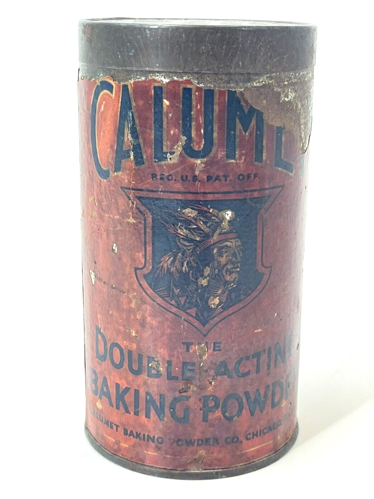 Antique Indian Calumet Baking Powder 1 lb. Tin