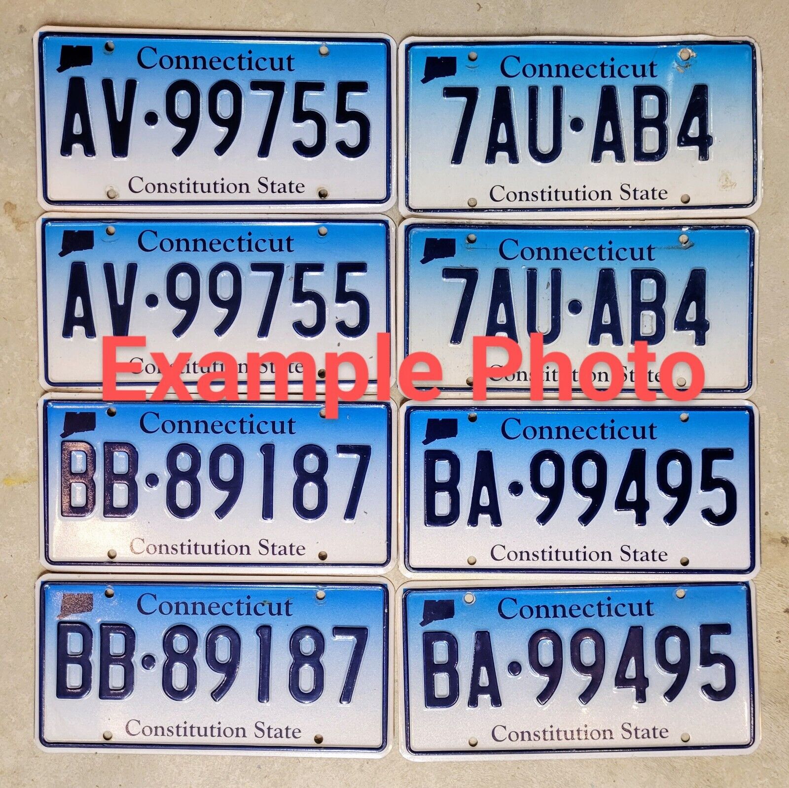 CONNECTICUT LICENSE PLATE PAIR 🔥FREE SHIPPING🔥 1 RANDOM MATCHING SET