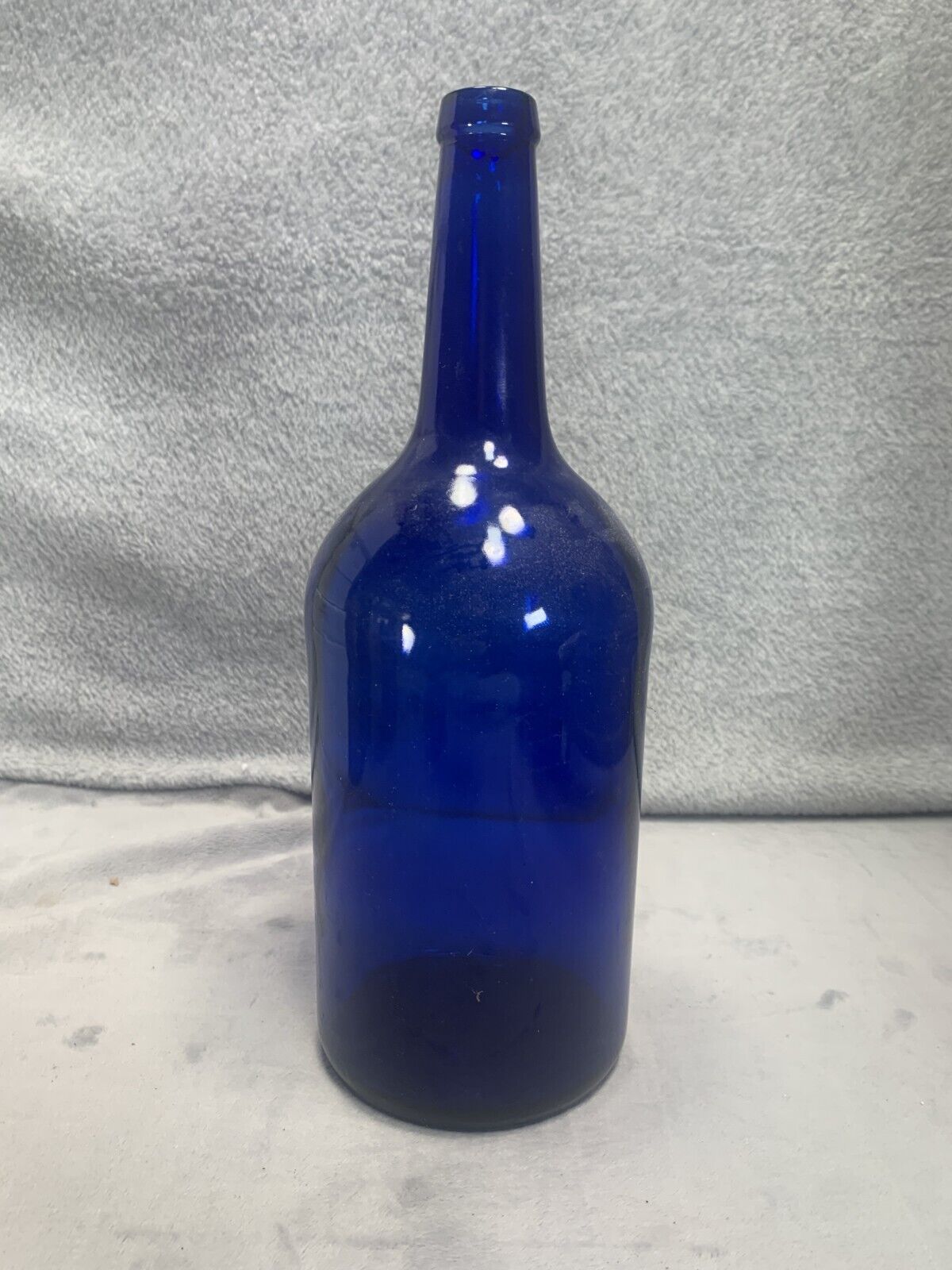 Vintage John Harvey Spain Cobalt Blue Glass Bottle