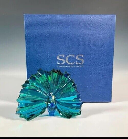 Swarovski Crystal SCS Peacock Arya  Figurine #5063694 IN BOX RARE