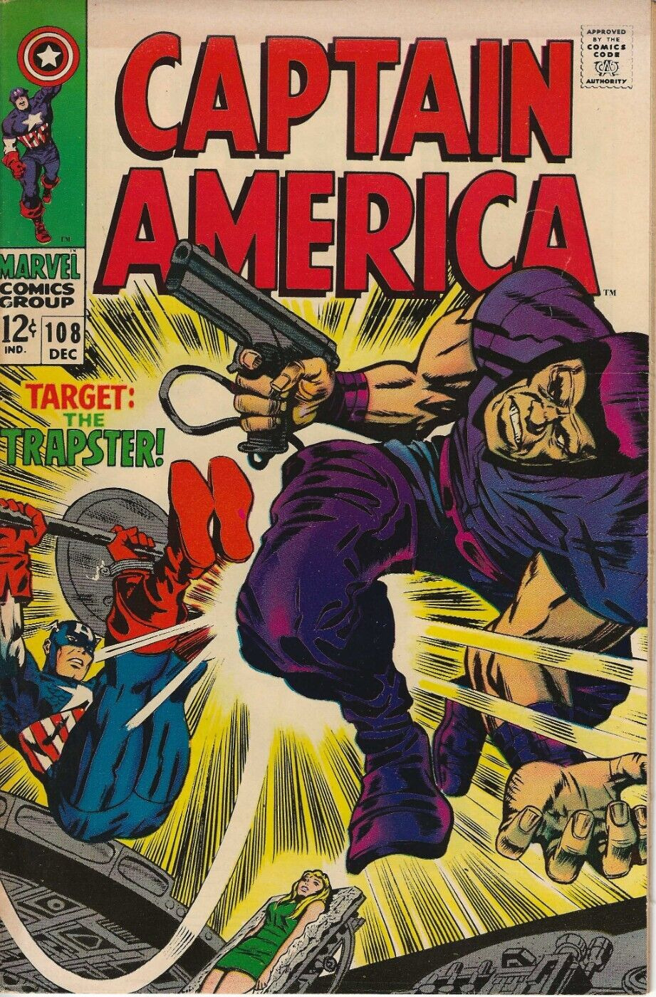 CAPTAIN AMERICA # 108 - Very Fine TARGET: THE TRAPSTER-NICK FURY-SHARON CARTER