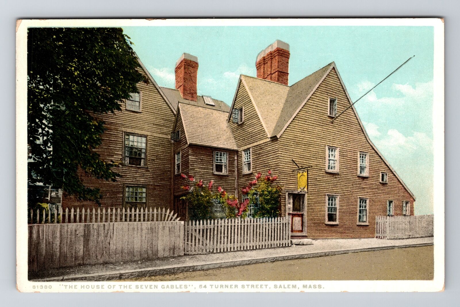 Salem MA-Massachusetts, The House the Seven Gables, Vintage Postcard