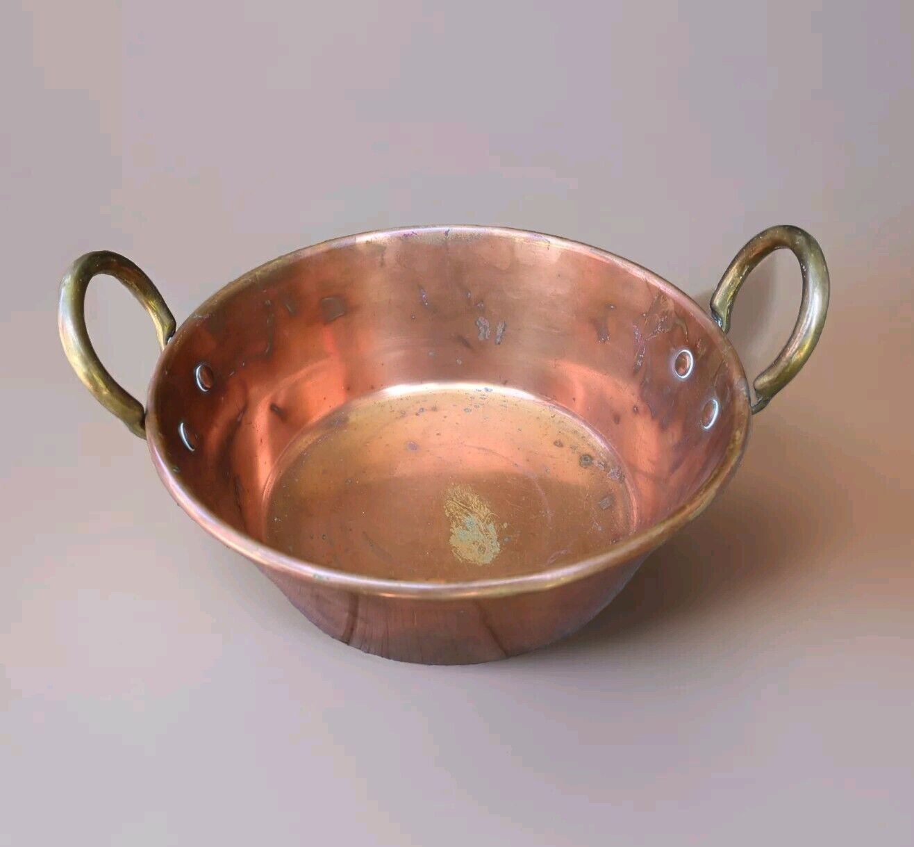 Heavy Antique Copper Jelly Pan☆Old French Copper Jam Pan 10.75\