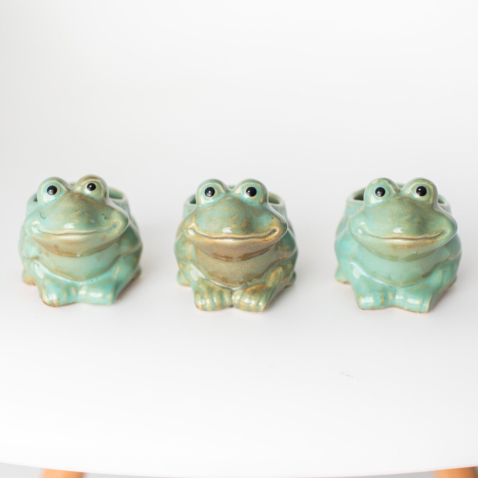 Set of 3 Frog Candle Tea Light Votive Holders