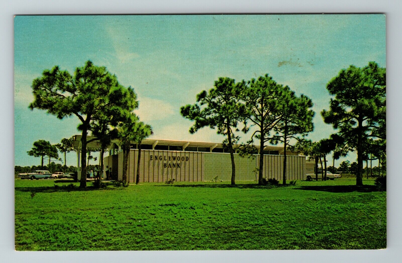 Englewood FL-Florida, Englewood Bank, Exterior, Vintage Postcard