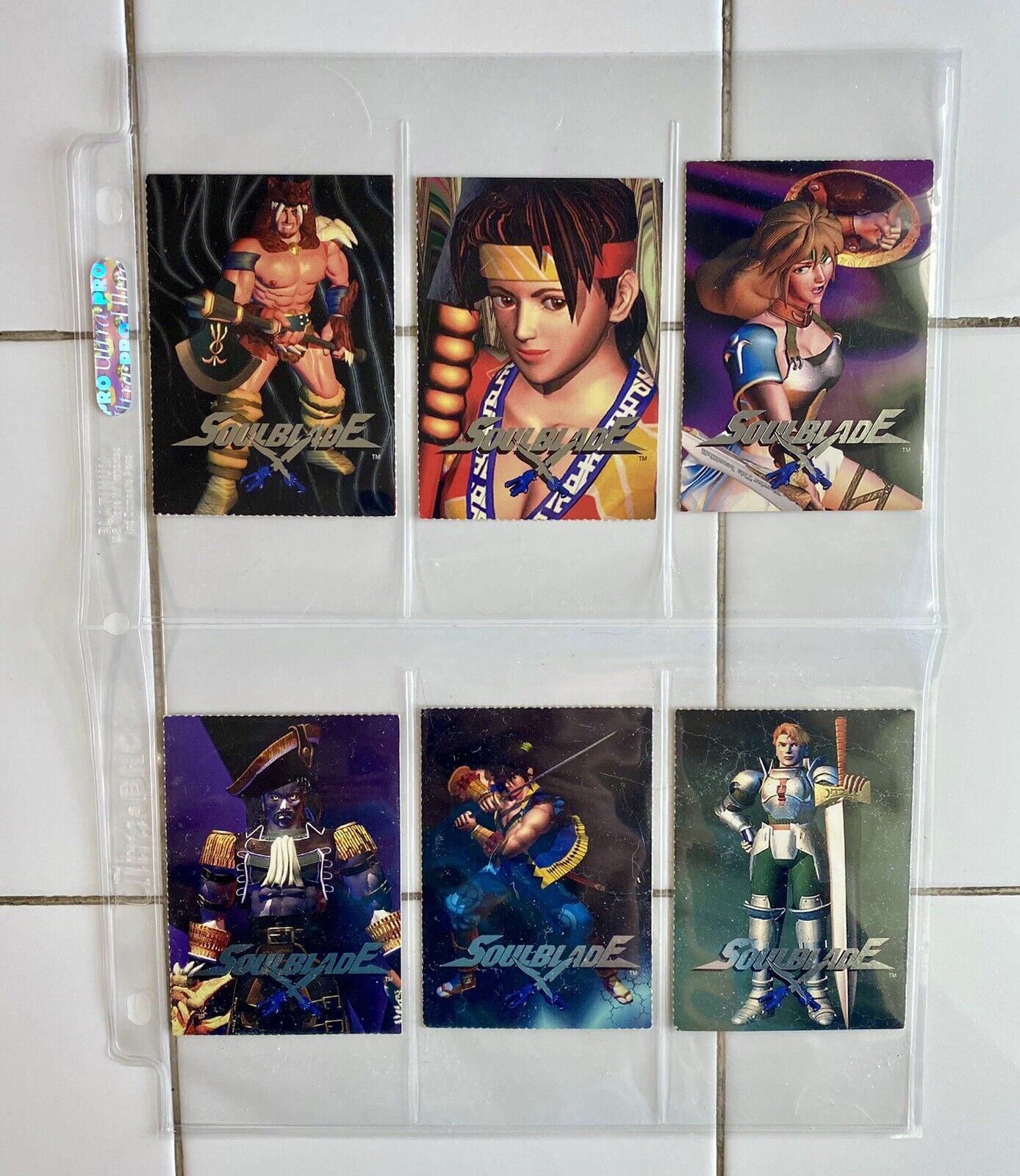 SOULBLADE-Promo Character Cards (Lot Of 6) 1995/1996 Namco Playstation
