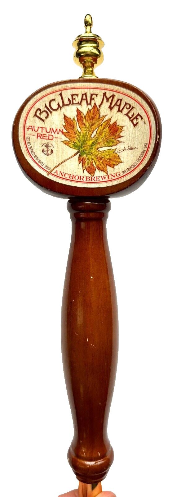 ANCHOR STEAM - BIG LEAF MAPLE - AUTUMN RED - BEER TAP HANDLE