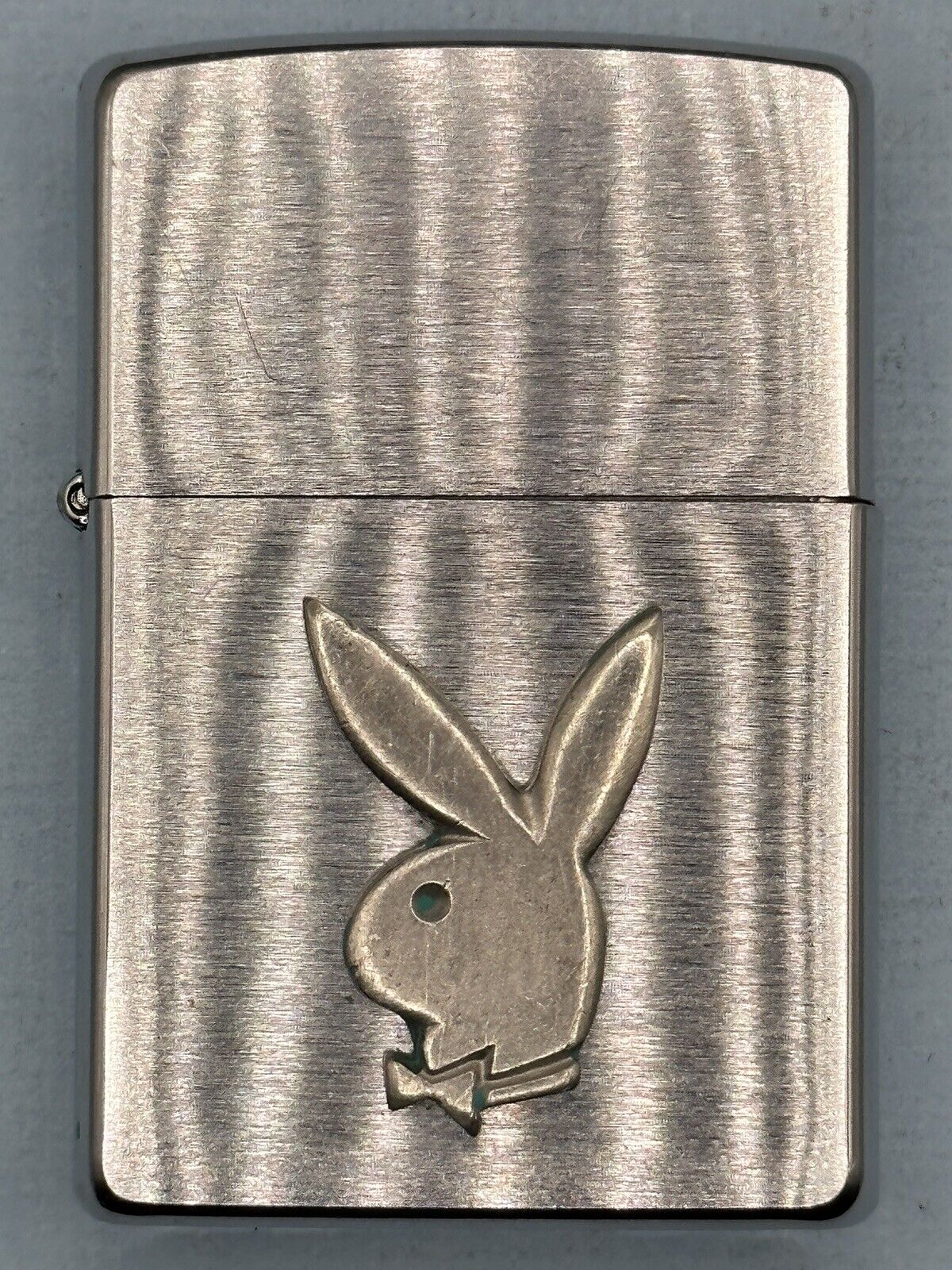 Vintage 2002 Playboy Bunny Head Emblem Chrome Zippo Lighter