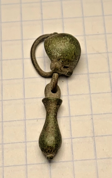 Artifact 4 - 6C BC. Ancient Scythian bronze earring. Scythian bronze.