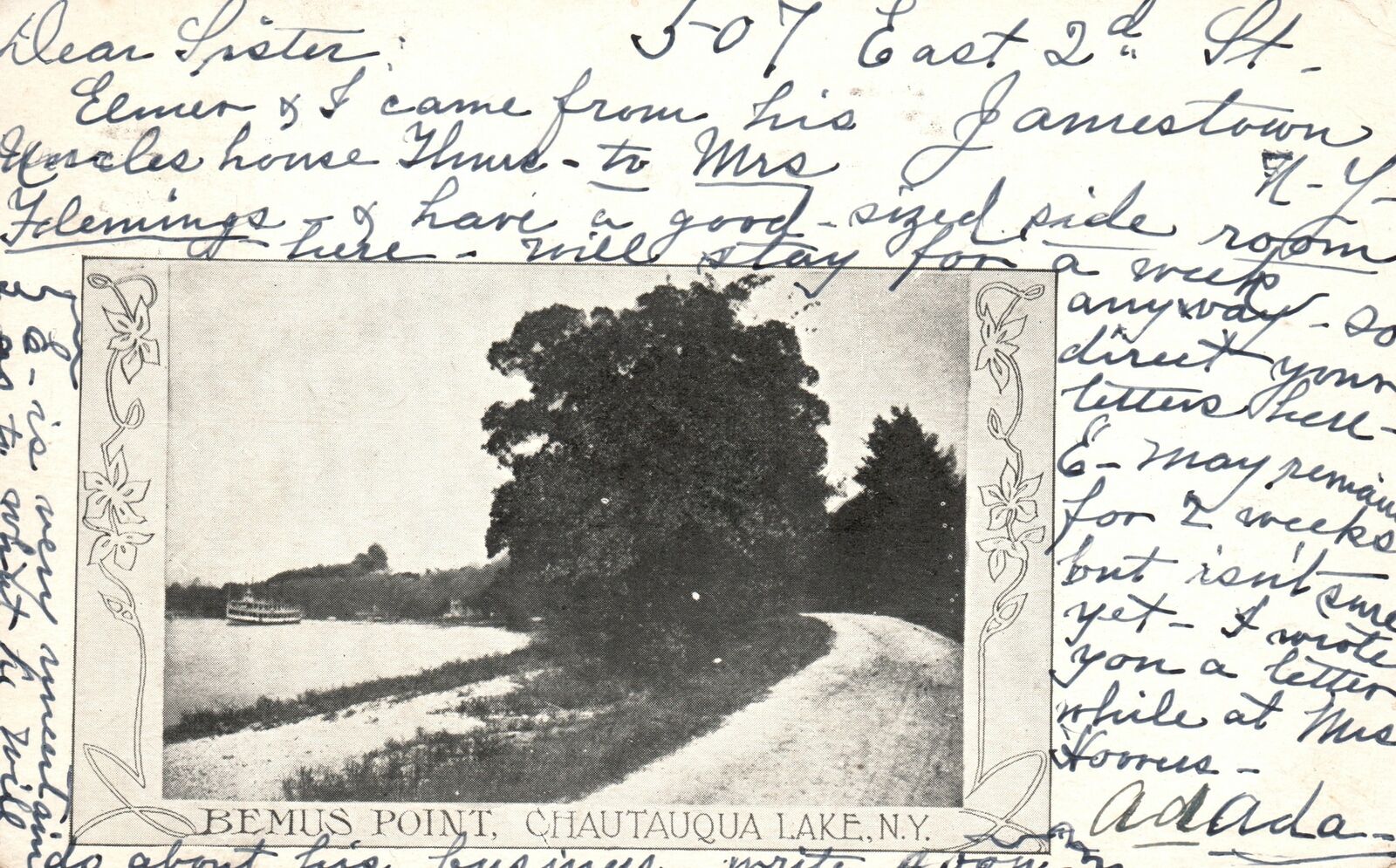 Vintage Postcard 1905 Bemus Point Chautauqua Lake N.Y. New York