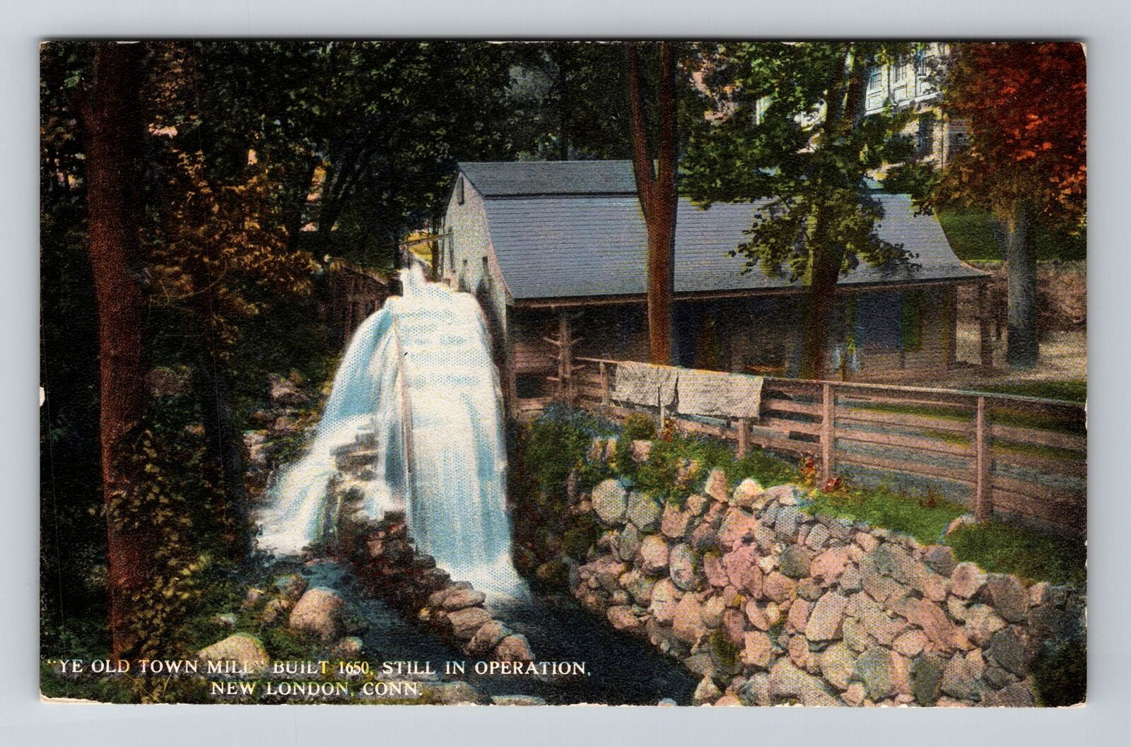 New London CT-Connecticut, Ye Old Town Mill Vintage Souvenir Postcard