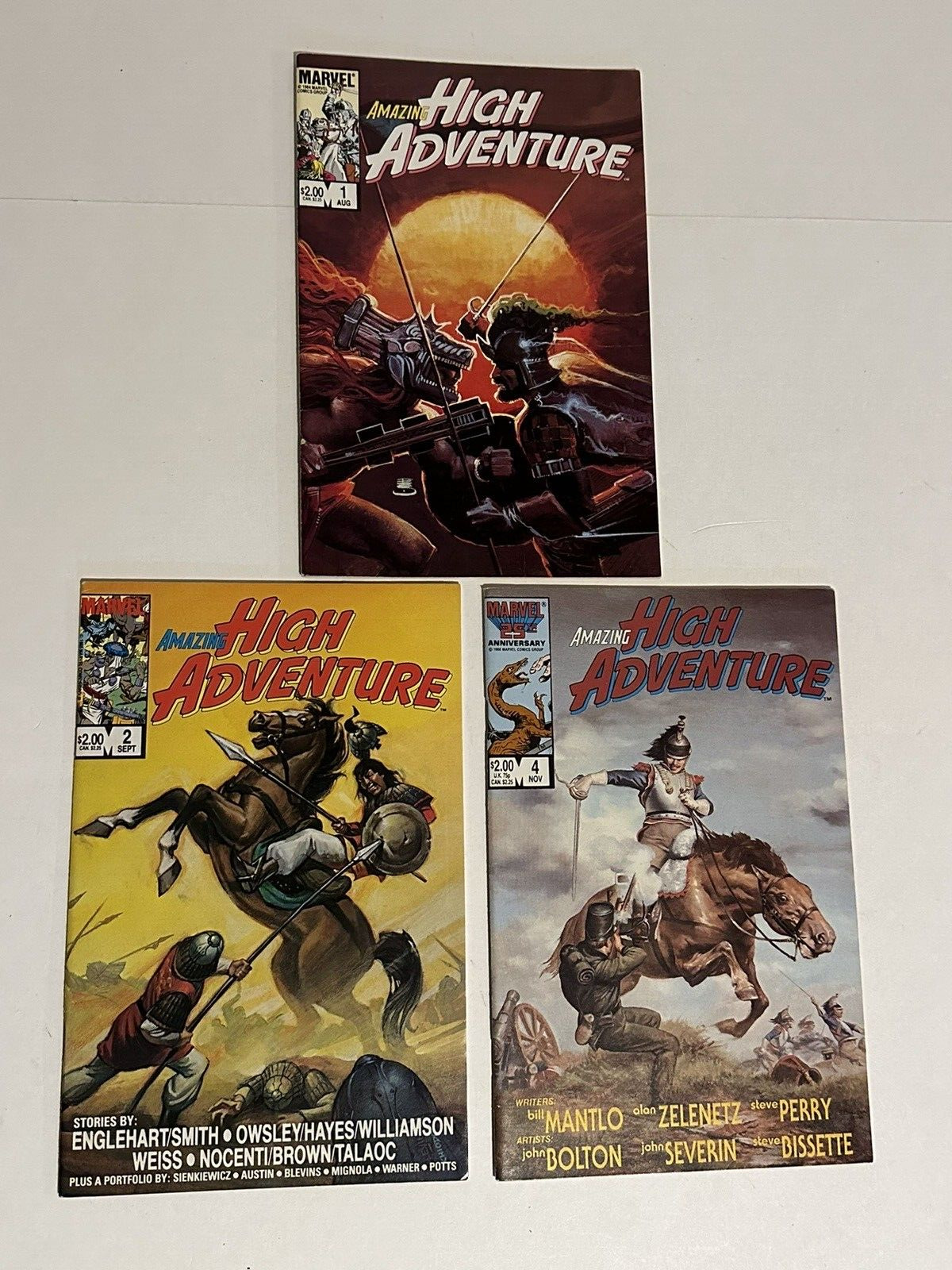 Amazing High Adventure Vol 1 #1,2,4 August 1984 Marvel Comics MCU Copper Age