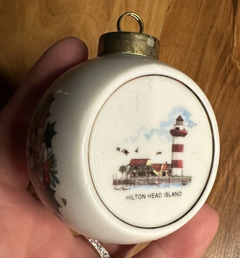 Vintage Hilton Head South Carolina Christmas Ornament 