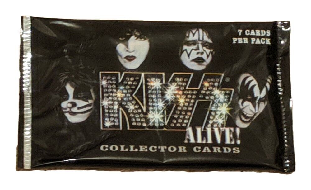 One Unopened 7 Card Pack 2001 KISS Alive Collector Trading Cards