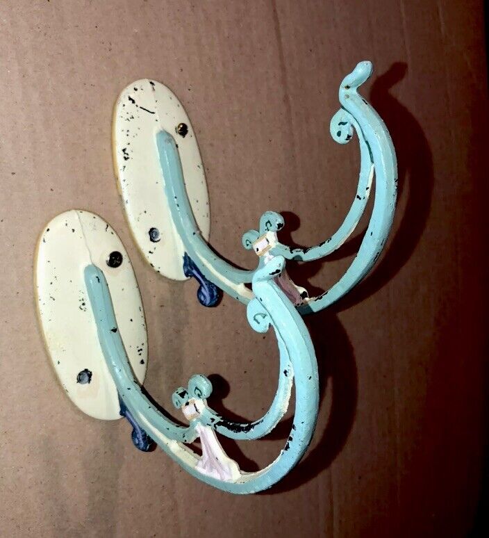 Hanging Wall Hooks Two Antique Metal ￼