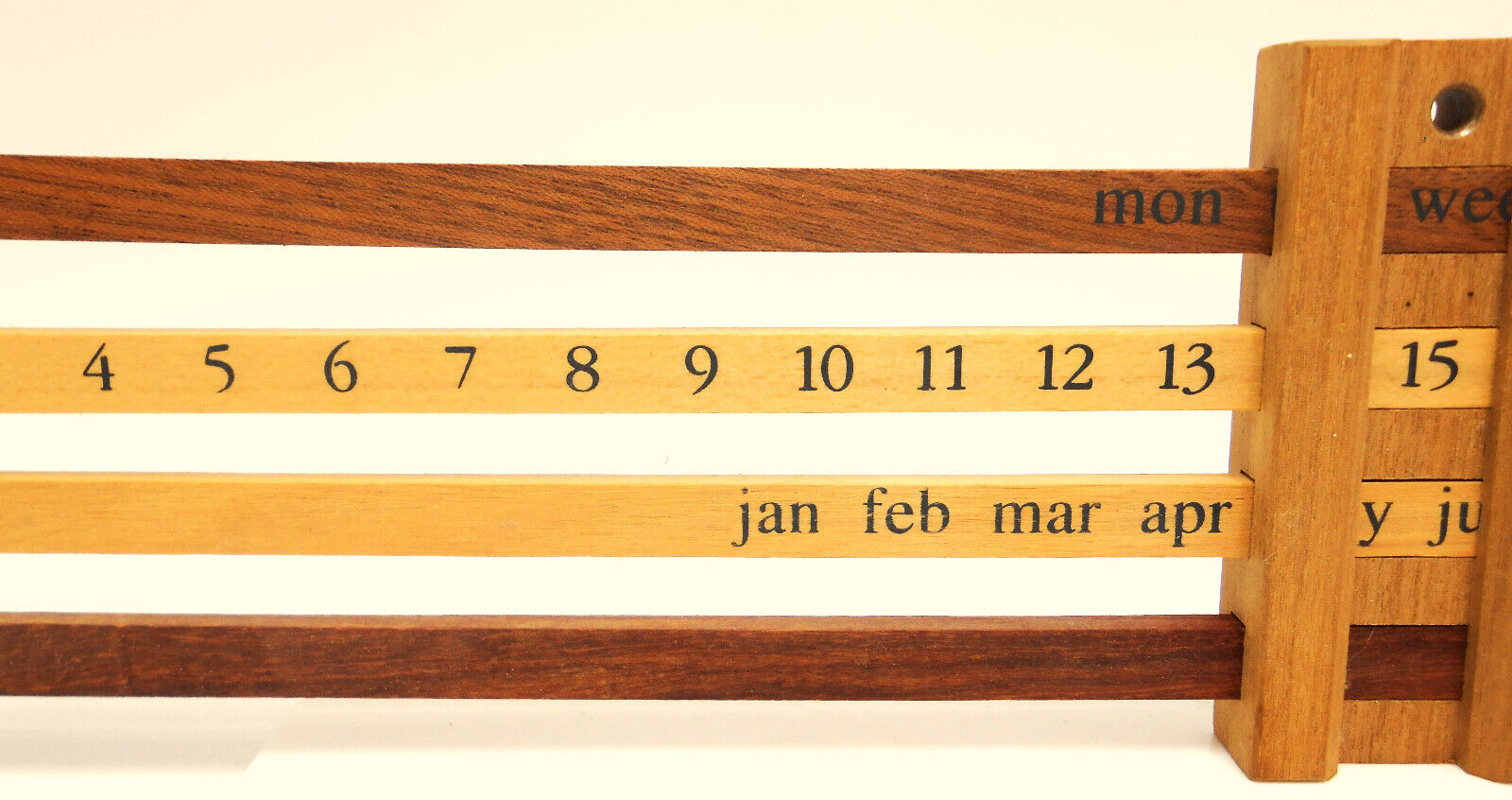 Enzo Mari Perpetual Calendar Danese Milano Walnut Superb Example Vintage 1990s