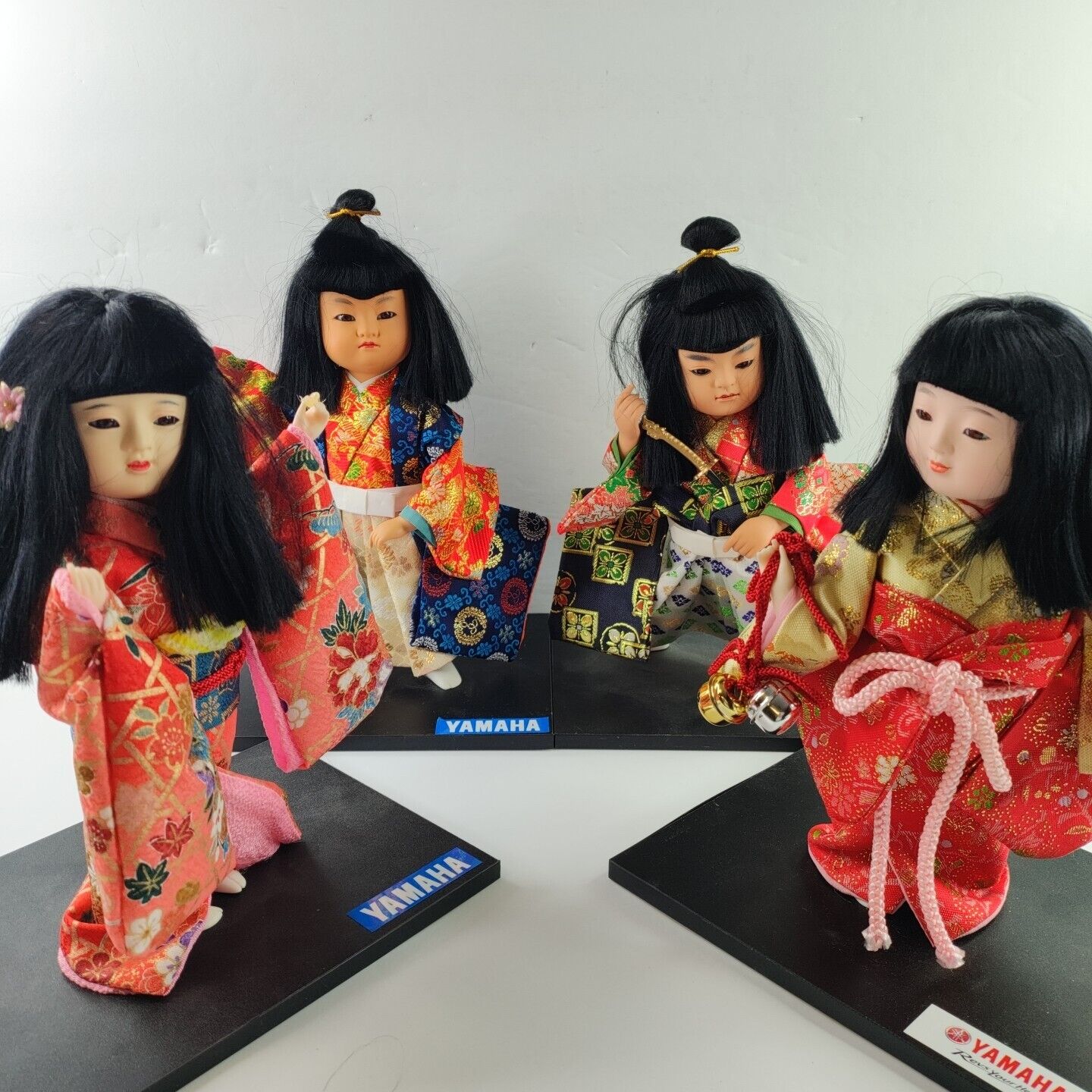 Rare Lot Yamaha Kyugetsu Doll Holding Fan Japanese Tokyo Japan Collectible Vtg 4