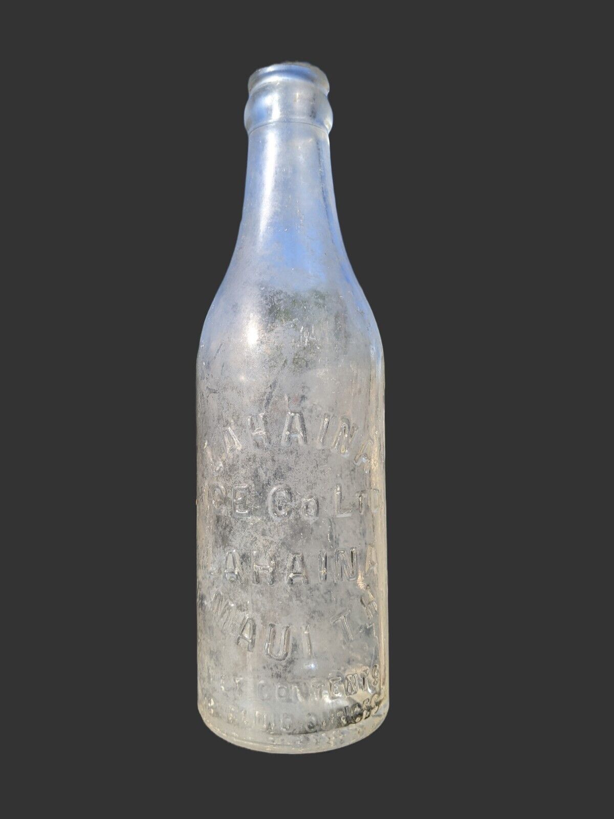 Vintage Lahaina Ice Co. Ltd. Maui Territory Hawaii Bottle
