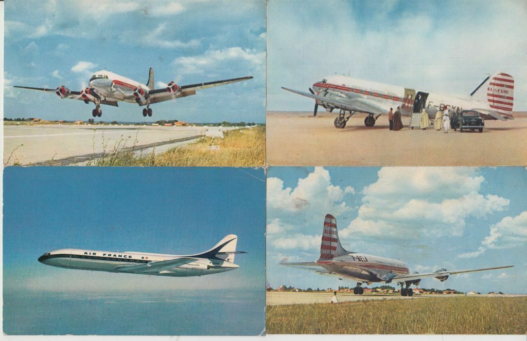AIRCRAFT Mostly Commercial 60 Vintage Postcards Pre-1965 (L5176)
