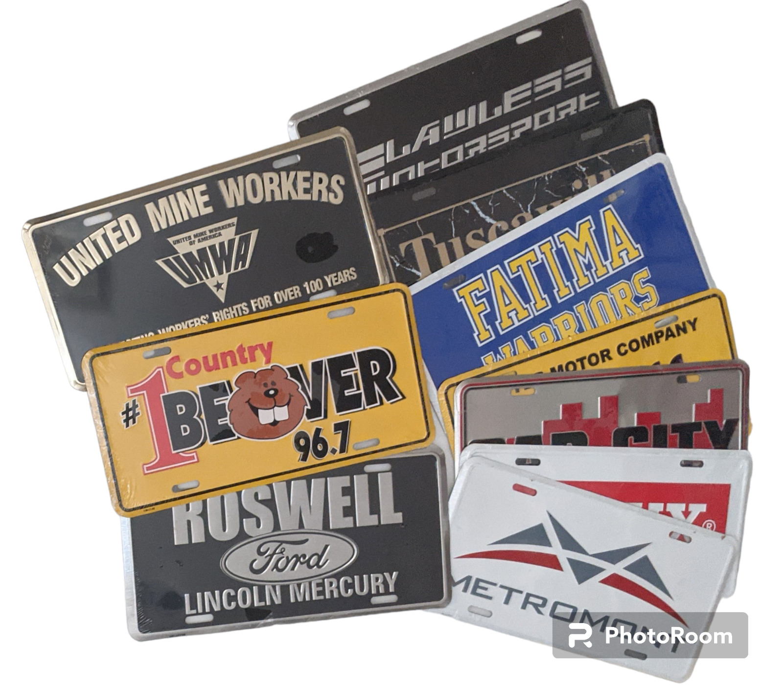 Custom Novelty License Plate Collectible Lot of 10 NEW Sealed- Roswell Ford,