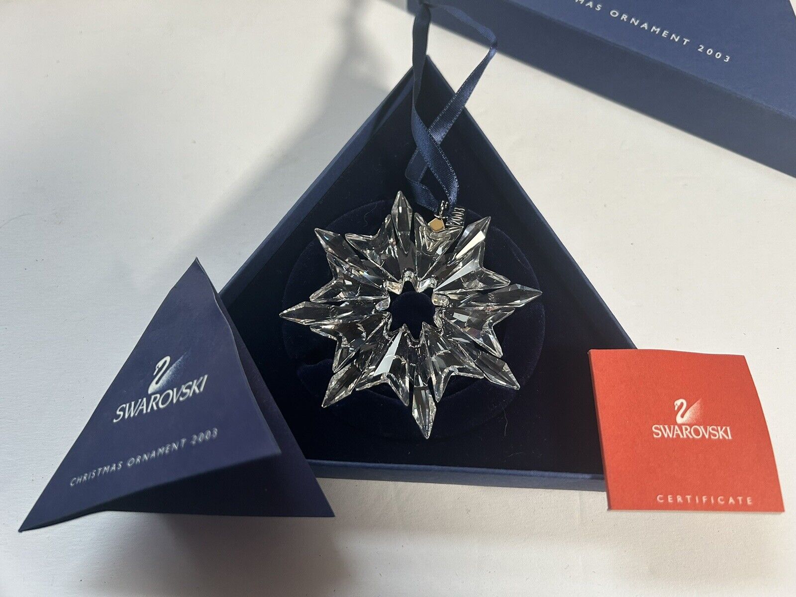 2003 Swarovski Crystal Snowflake Christmas Ornament Annual Edition