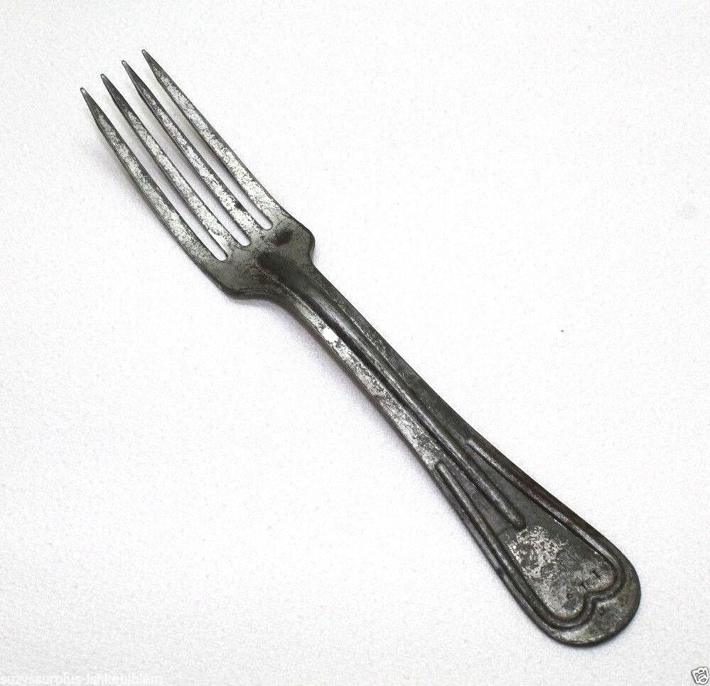 1918 WWI US Mess Kit Steel Fork w solid closed handle each E4500