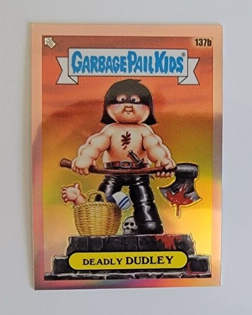 2021 GARBAGE PAIL KIDS CHROME 4 ROSE #137B - DEADLY DUDLEY #23/25  @@ RARE @@