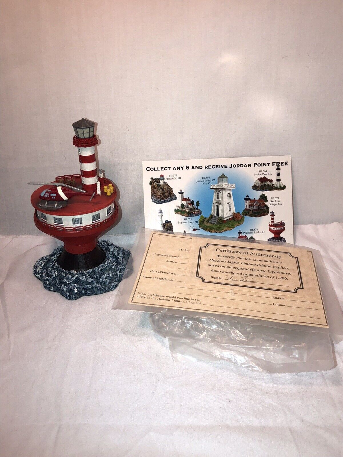 Rare Harbour Town Lighthouse Haut-Fond Prince Quebec HL376 New In Box Collectors