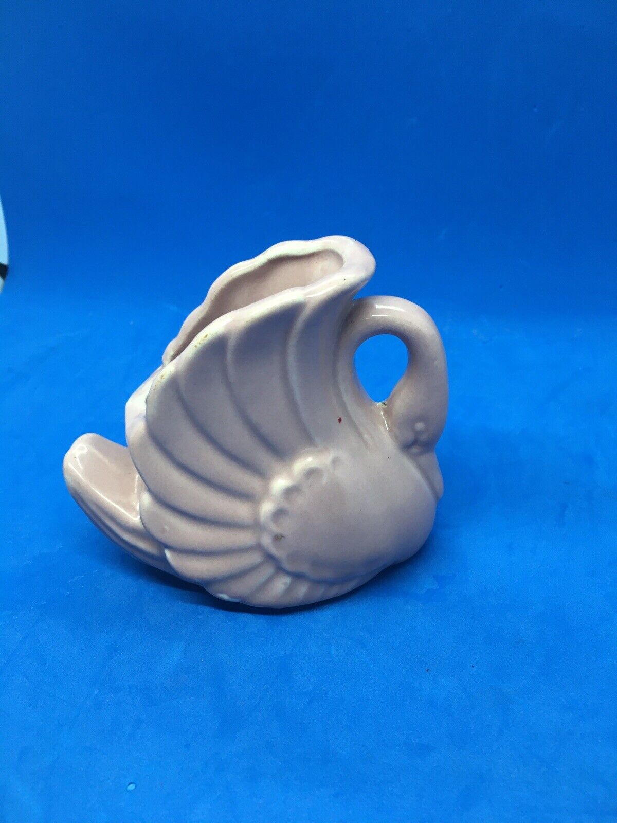 Vintage MCM Mid Century PINK Hollywood Pottery SWAN Figural Planter