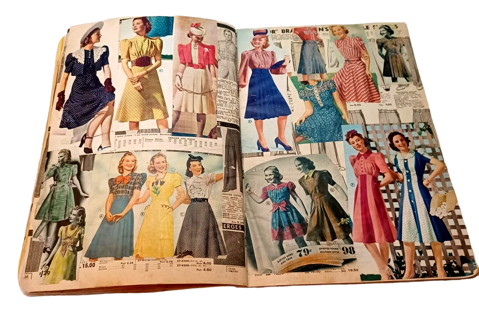 1938 Scrapbook Smash Book Butler Brothers Catalog Fashion & Dress Design