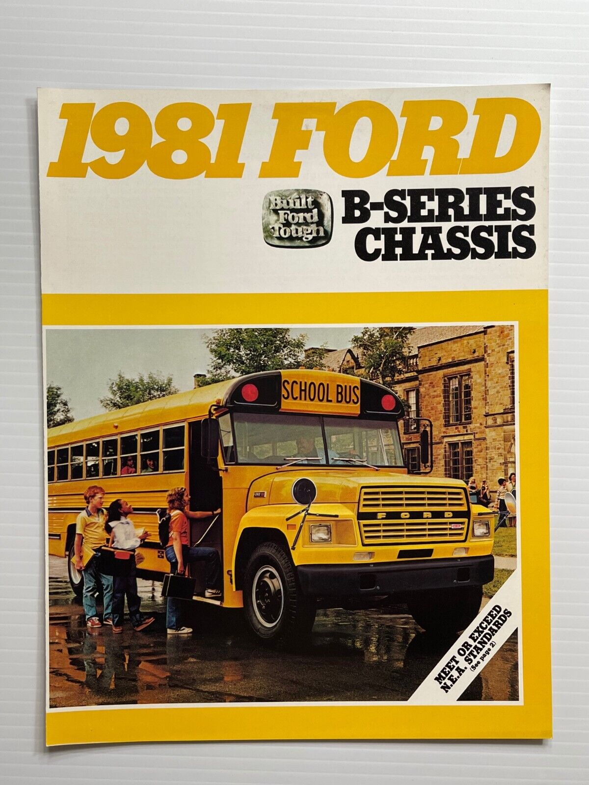 1981 Ford B-Series Buses Sales Brochure  *4 Color Pages* (Original)