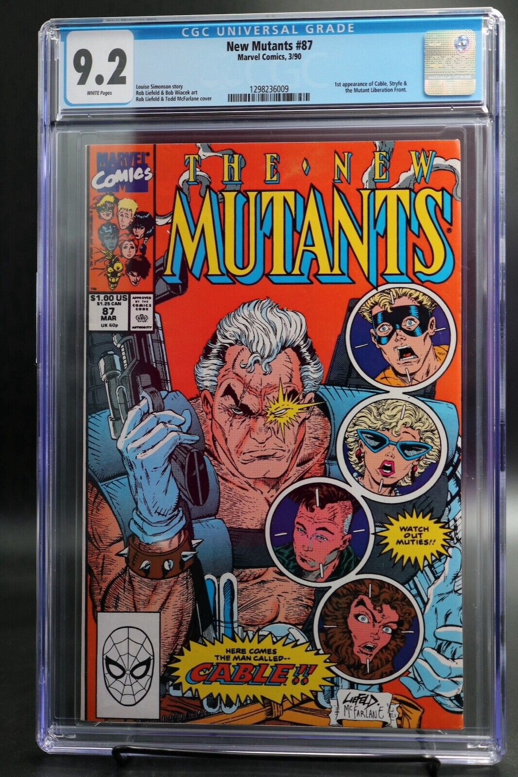 The New Mutants #87 Cgc 9.2 1st App Of Cable, Stryfe N Mutant Liberation Front.