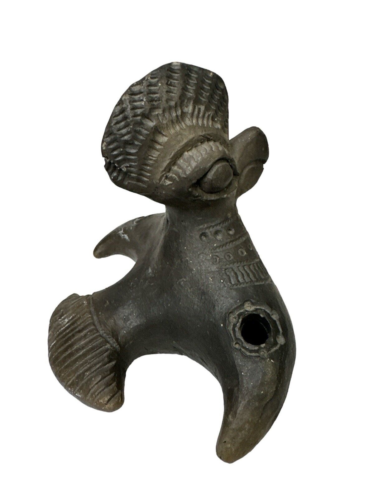 Peruvian Pre Columbian Ceramic flying Bird Whistle Instrument - Possibly Chimu