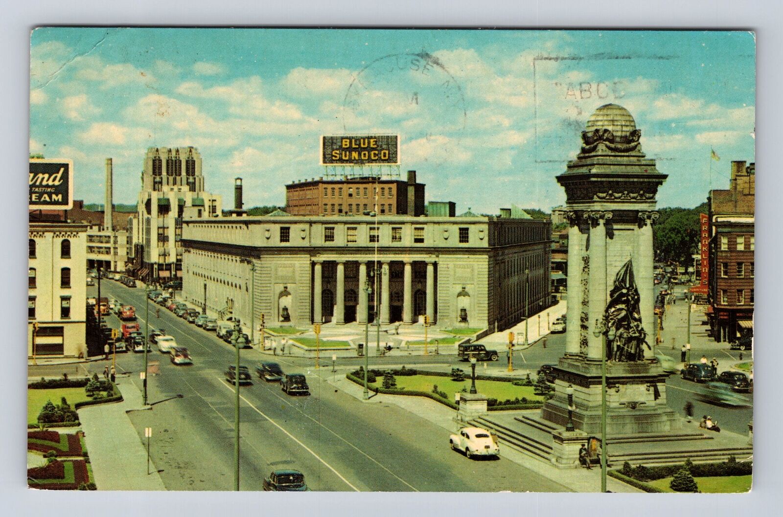 Syracuse NY-New York, Clinton Square, Advertisement, Antique, Vintage Postcard