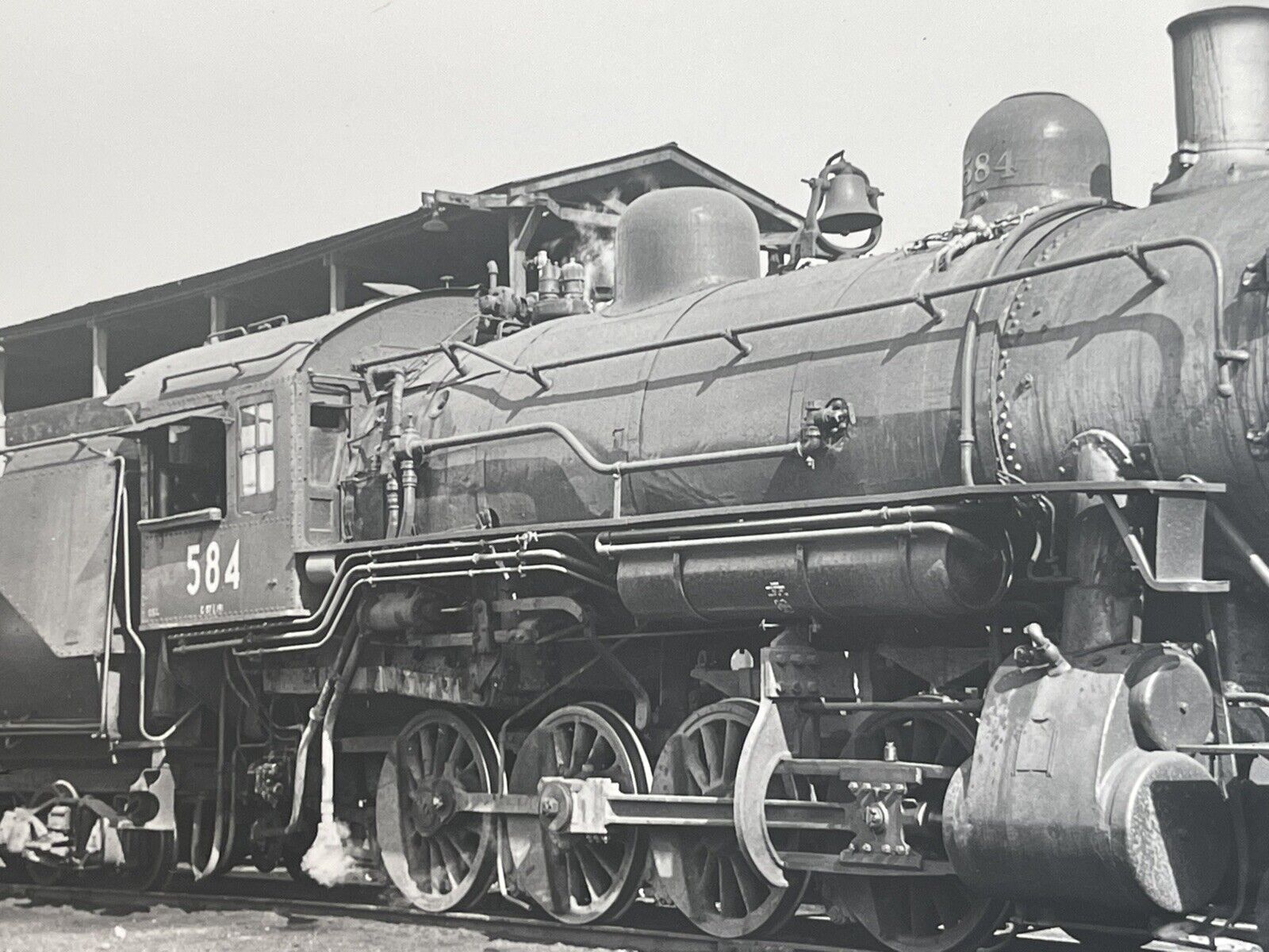 Vintage Real Photo 1906 Baldwin Built Locomotive Steam Engine Union Pacific #584
