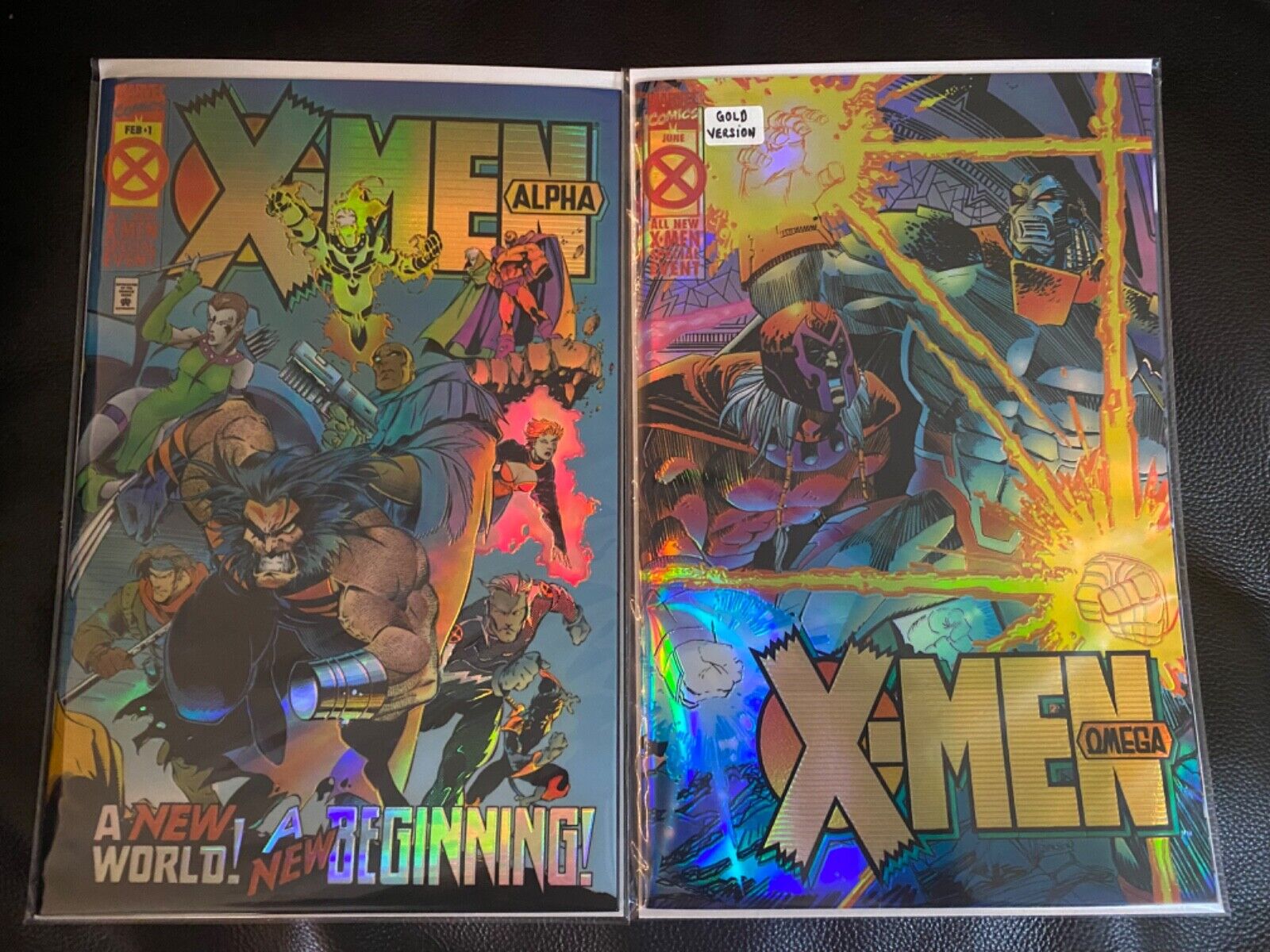 X-Men Alpha & Omega Marvel 1994 GOLD CVRS Age of Apocalypse