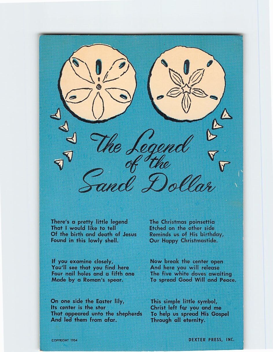 Postcard The Legend of the Sand Dollar (Keyhole Urchin)