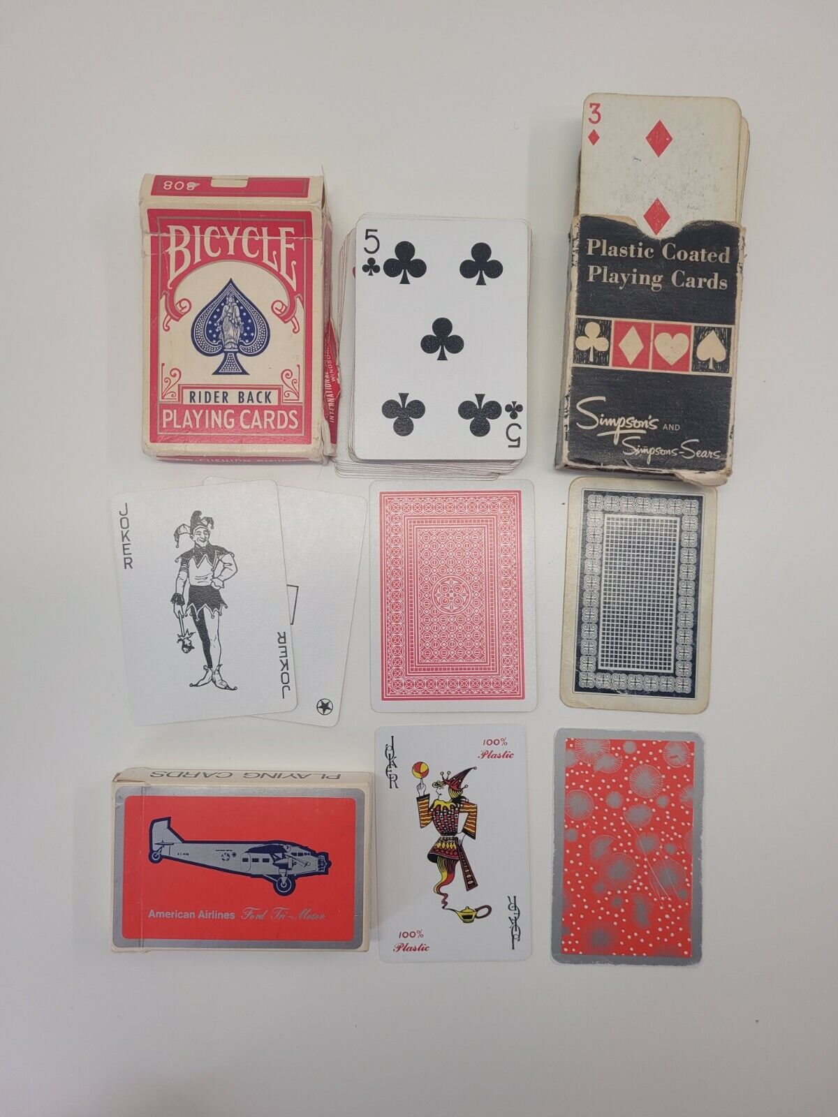 Vintage Bicycle Complete- Simpsons incomp- Lot of Playing Cards