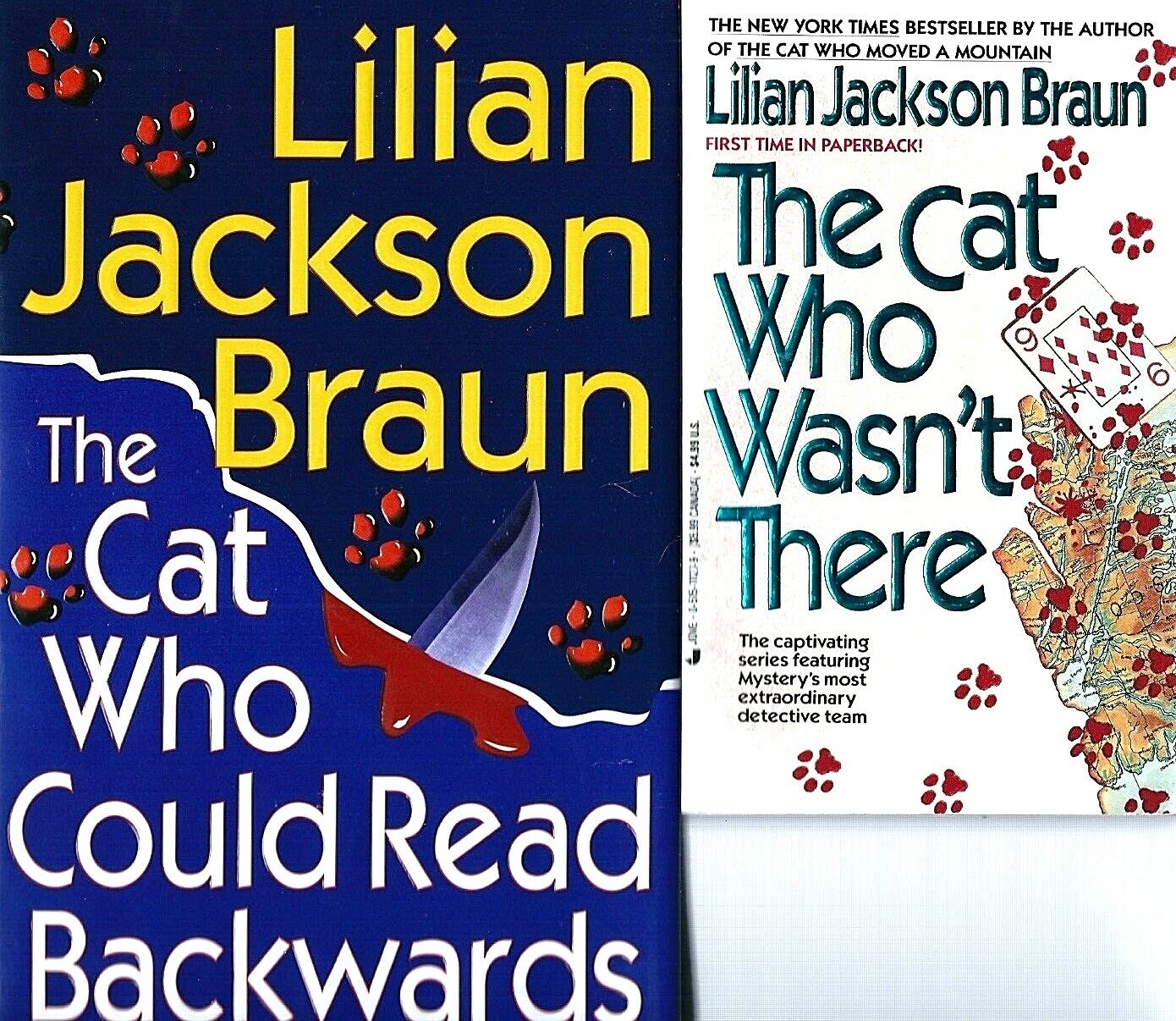 Lot 2 The Cat Who Mysteries by Lilian Jackson Braun Read Backwards, Wasn\'t There