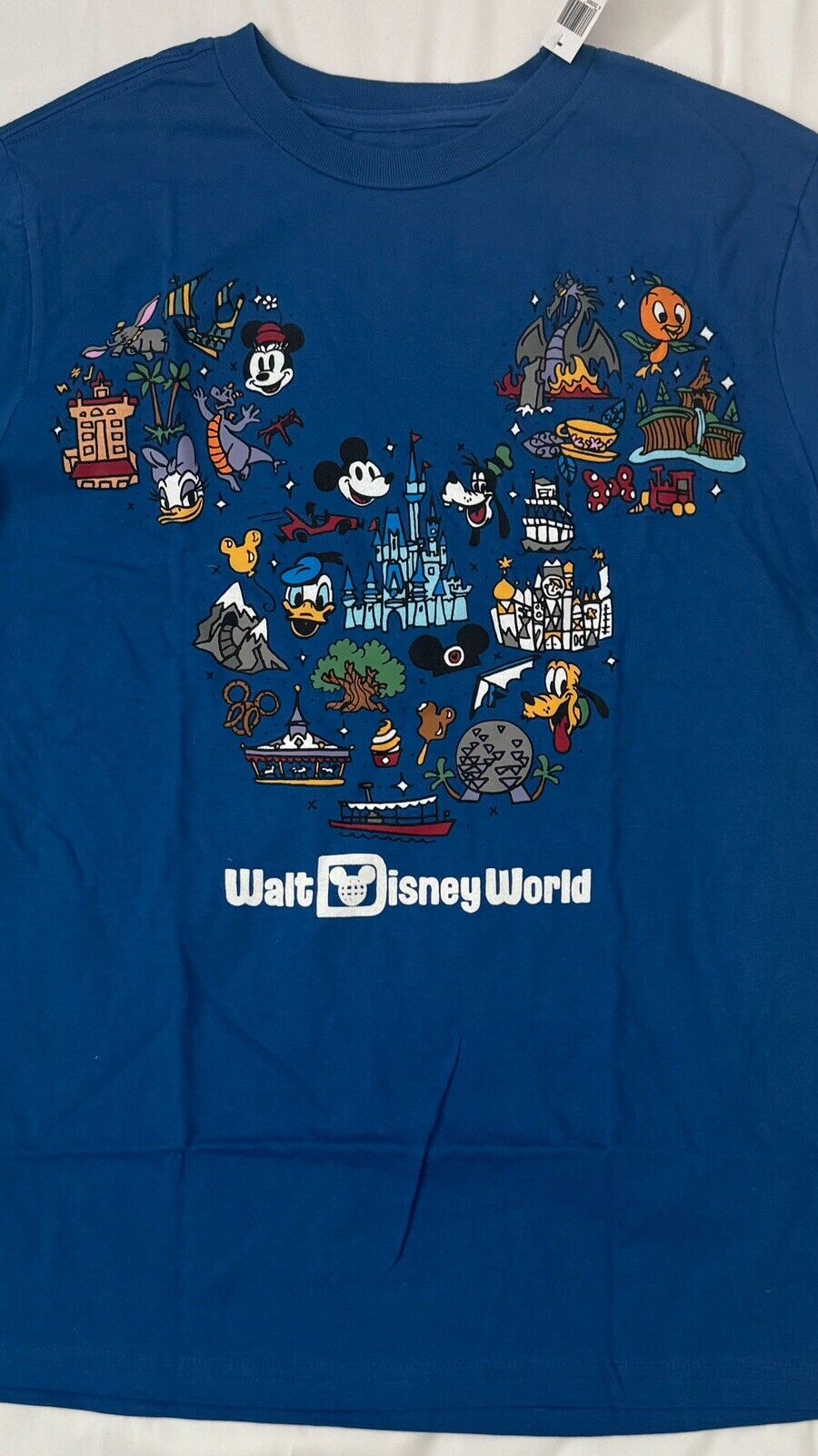 Disney World Parks Mickey Icons Figment Fantasia Splash Mountain Shirt Large