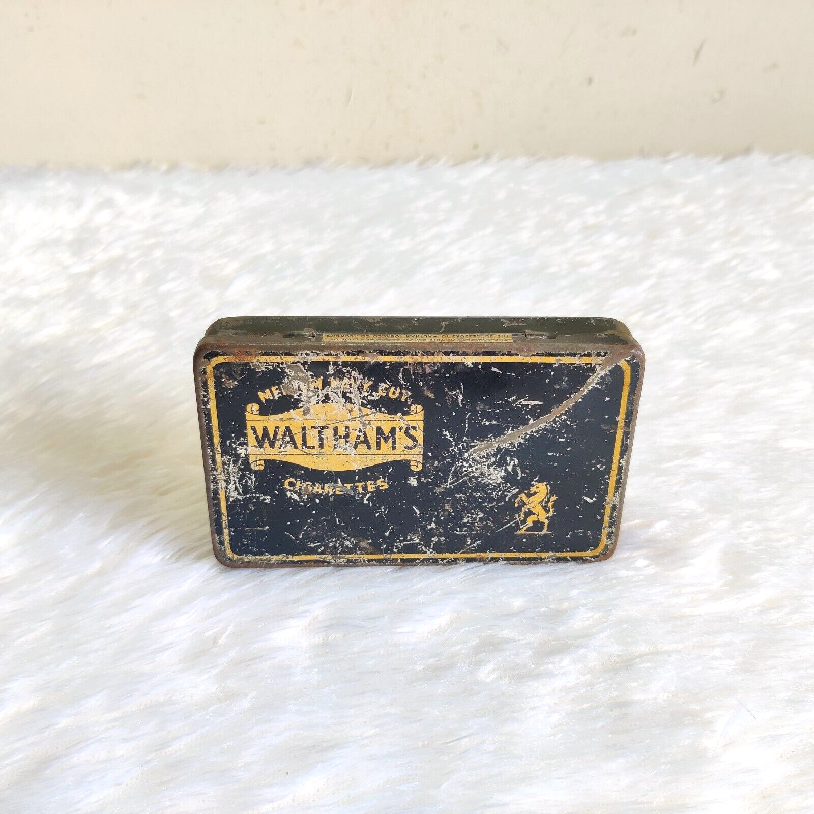 Vintage Medium Navy Cut Waltham's Cigarette Advertising Tin Box England TN283