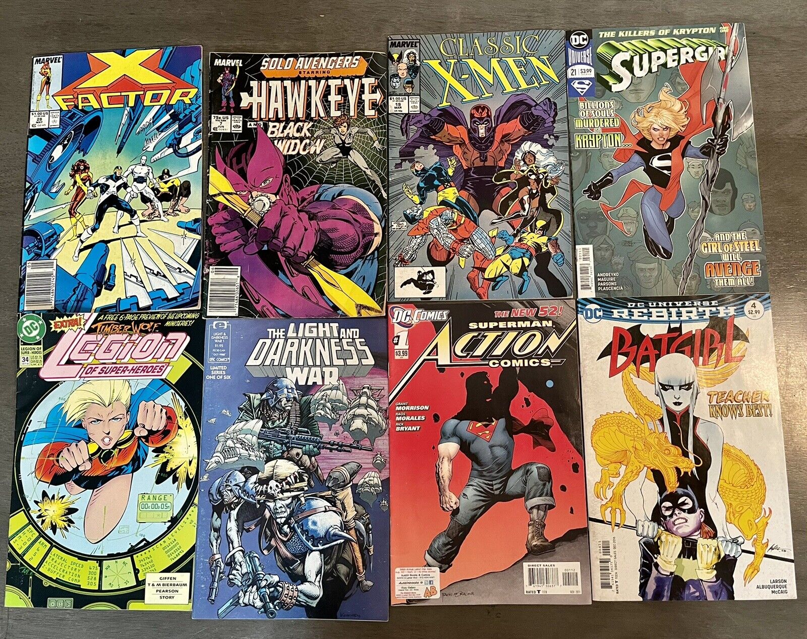 VINTAGE LOT 8 - 1980s & Up - Superman X-MEN DC MARVEL Comic Books