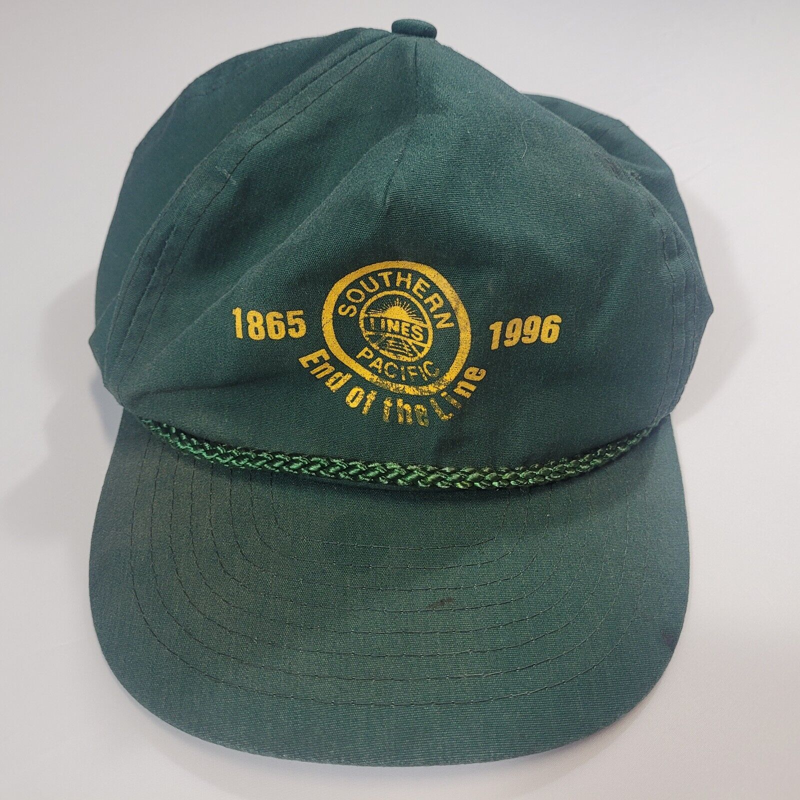 VINTAGE Southern Pacific Railroad End of the Line | Green Snapback Hat 