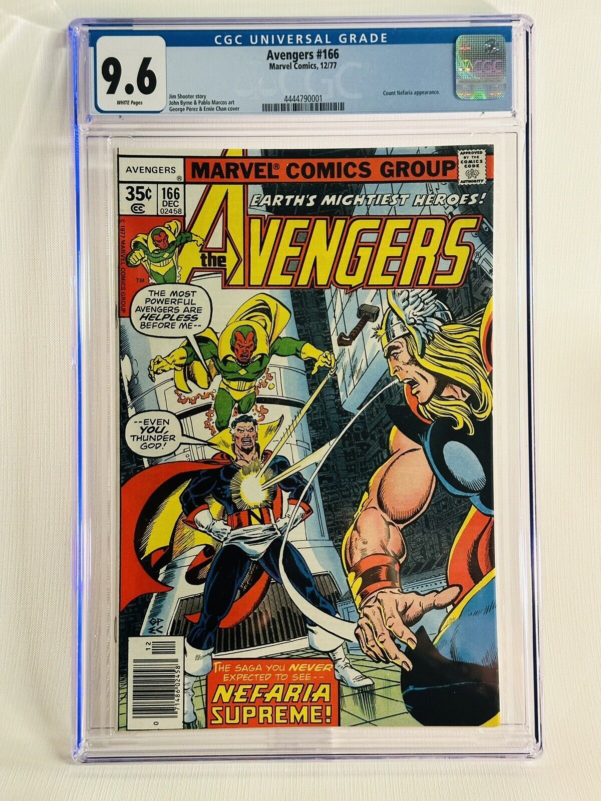 Avengers #166 Marvel Comics 1977 CGC 9.6 Count Nefaria App Chan Cover
