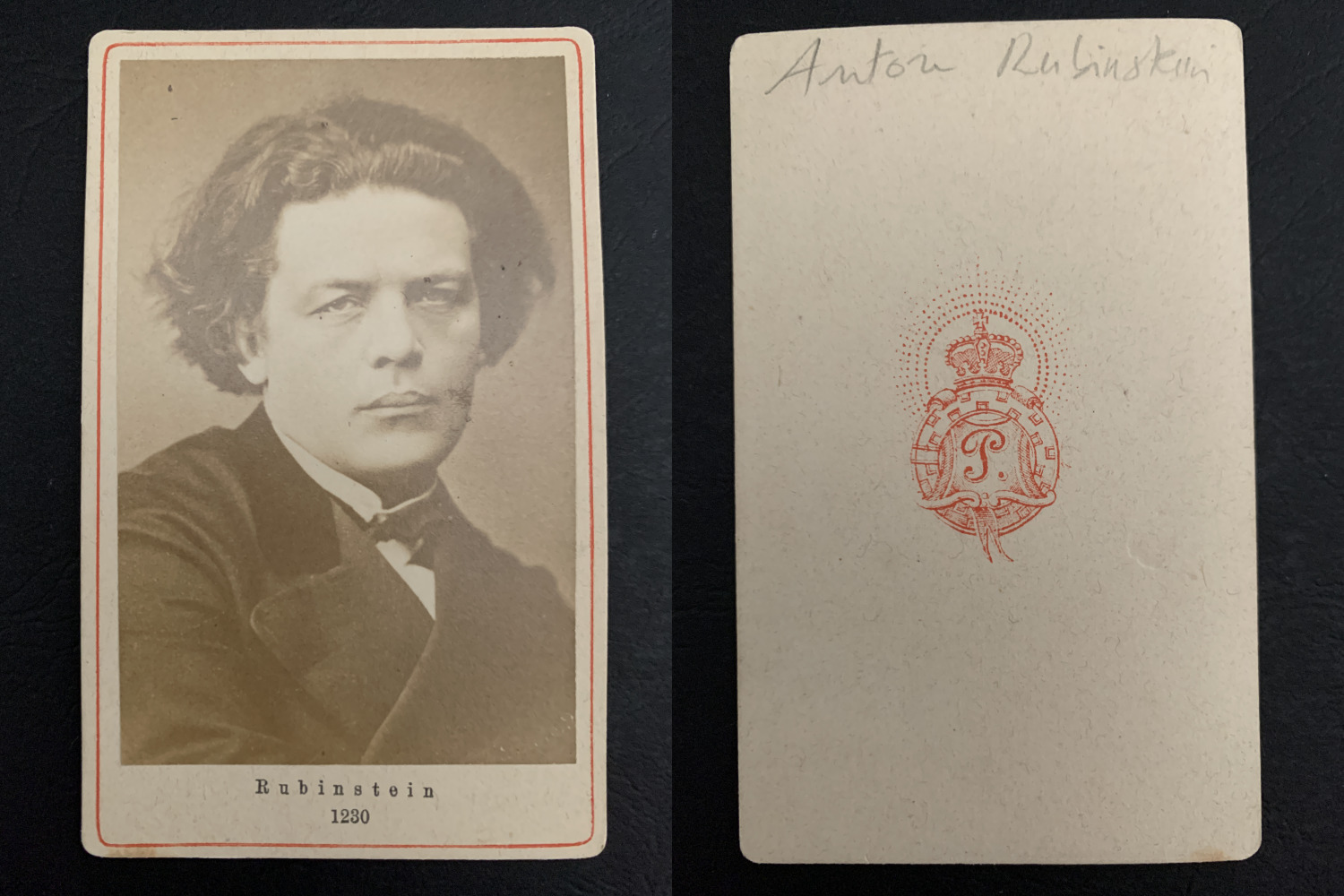 Vintage Anton Rubinstein CDV Albumen Business Card. Albumin Print 