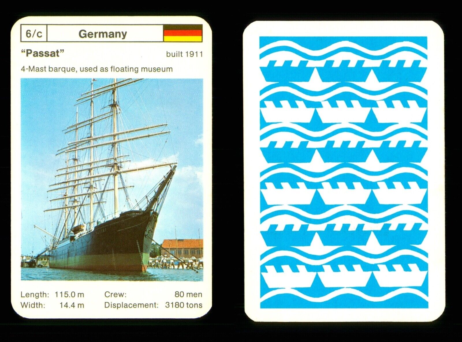 1 x info card Windjammer Tall Ship Passat - Germany - S69
