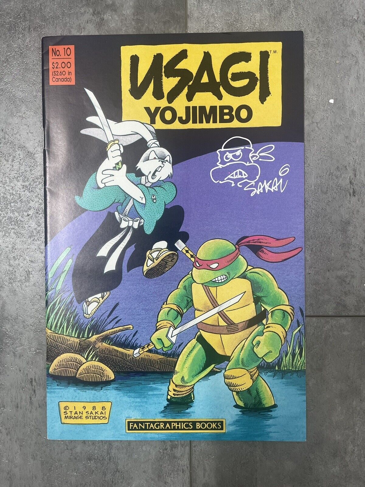Usagi Yojimbo , Signed By Sakai, #10 1988, TMNT, Peter Laird And Mike Eastson